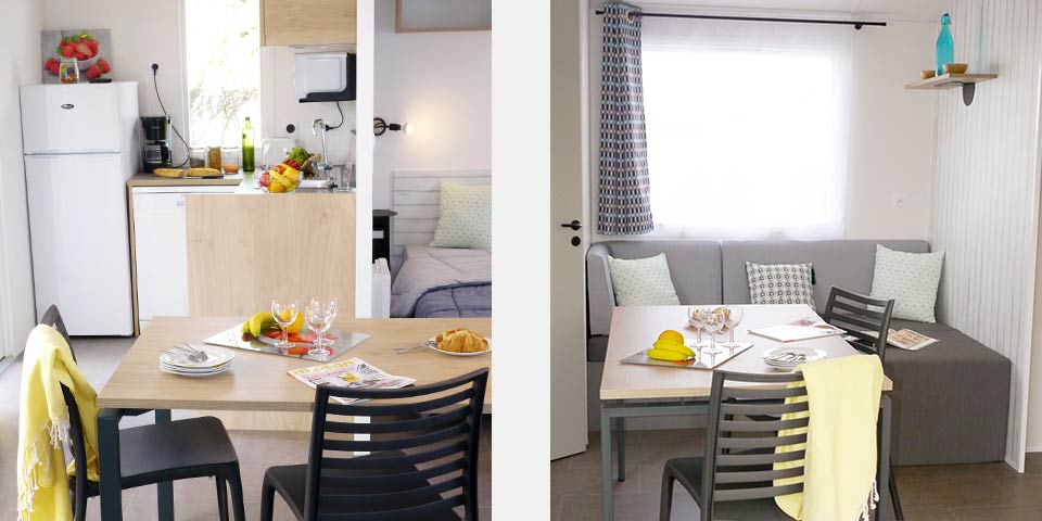 ARCHIPEL range : static caravan, sleeps 12/14, 3+3 bedrooms, covered terrace image 3