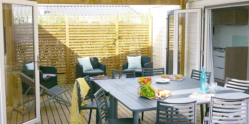 ARCHIPEL range : static caravan, sleeps 6/8 , 1+2 bedrooms, covered terrace image 0
